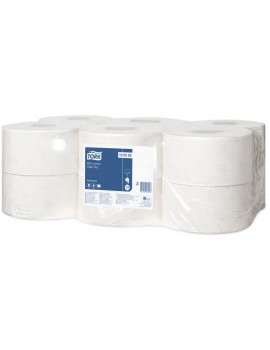 Tork Mini Jumbo Toilet Roll 120238 2ply White - Pack of 12 Hygiene